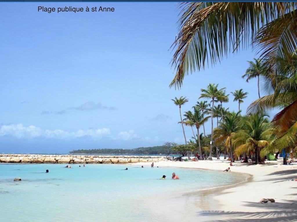 Studio Village Vacances,Vue Mer, Plage A 30M ,Wifi A Sainte Anne Extérieur photo